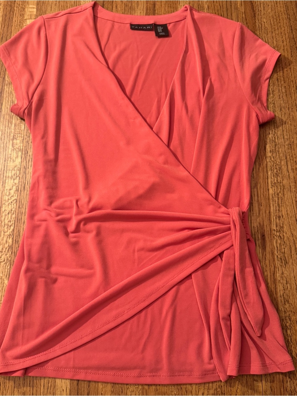 Tahari Faux-Wrap Jersey Knit Top Duo - Picture 4 of 11